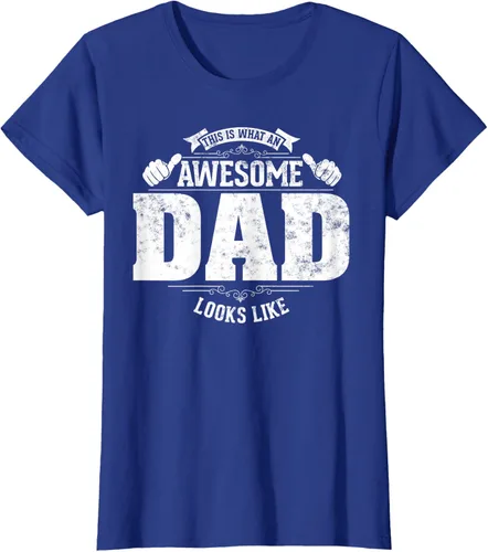 Vista 9 de This is what a awesome dad looks like vintage style design T-Shirt, Negro