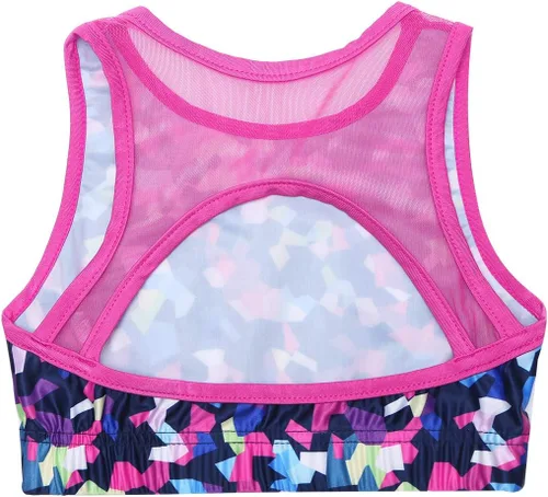 Vista 16 de JEATHA Conjunto de camiseta sin mangas con pantalones para niñas y niñas, para gimnasia, yoga, entrenamiento, ropa deportiva