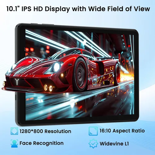 Vista 3 de Tablet Android 16 - Tabletas de 10.1 pulgadas, 28GB RAM 256GB ROM 2TB Expand, 1280x800 HD IPS pantalla táctil, Gemini AI, Octa-Core, Widevine L1