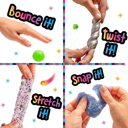 Vista 3 de Original Stationery Masilla Slime Galaxy Space Goo, brilla en el espacio oscuro, masilla para bricolaje, 29 piezas, masilla terapéutica