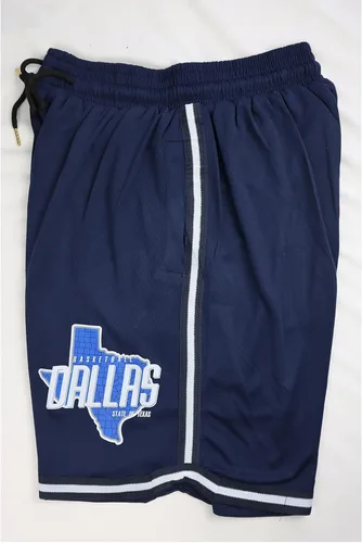Vista 3 de Lztgift Pantalones cortos de baloncesto para hombre con bolsillos pantalones deportivos cosidos talla S-XXL Small-XX-Large