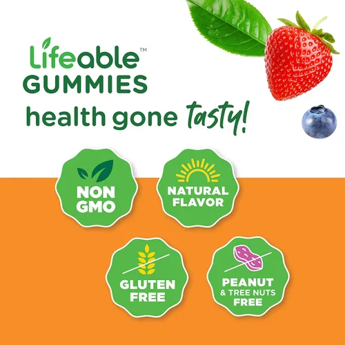 Vista 6 de Lifeable Vitamina B12 Kids + B Complex Kids Gummies Bundle – Gran sabor natural suplemento vitamínico – Sin gluten vegetariano OMG masticable
