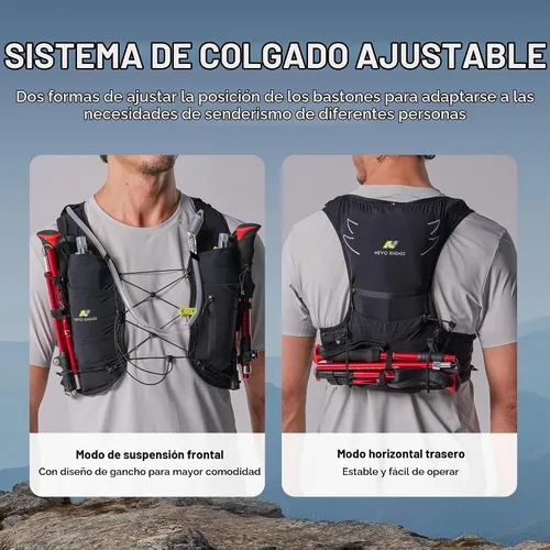 Vista 4 de N NEVO RHINO Running Hydration Vest with 1.5L Water Bladder