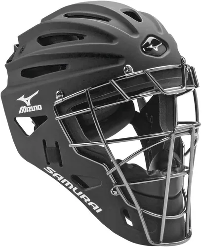 Vista 4 de Mizuno Mizuno Juego de Equipo de Receptor de Béisbol Samurai para Jóvenes en Caja Negro/Gris