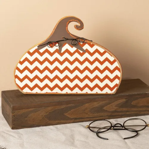 Vista 2 de Primitives by Kathy Estante grueso, 8.5 x 6.25 pulgadas, calabaza Chevron