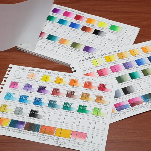 Vista 6 de HG Art Concepts Painters - Agenda de colores – 9 x 12 pulgadas, 140 libras, encuadernado en espiral, sin ácidos, libro de muestras de color con 10