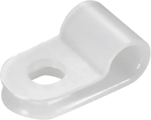 Vista 13 de 200 Uds. de nylon blanco tipo R abrazadera de cable sujetador de 1/2 pulgada clips de alambre de plástico abrazaderas surtido para conducto de cable