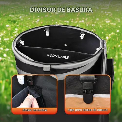 Vista 4 de Papelera plegable, color negro