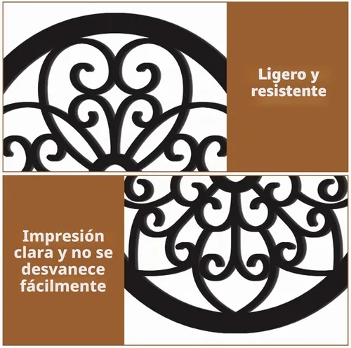 Vista 5 de Bnesi - 3 piezas redondas de madera para pared, decoración de pared redonda para pasillo Thickened 10x10 Inch Wooden Plaques, Comes With Mount