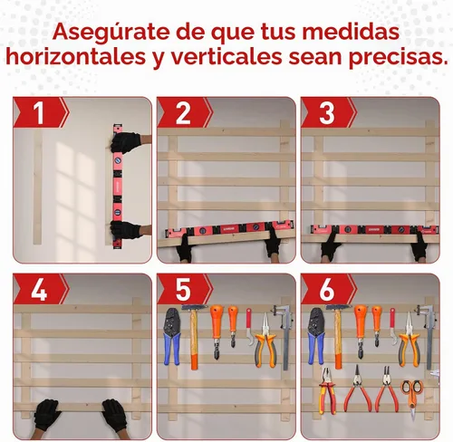 Vista 3 de Nivel plegable multifunción de Saker, herramienta niveladora de 28 pulgadas, regalos para hombres, herramientas de carpintería de medición