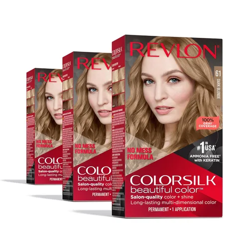 Vista 3 de Revlon Colorsilk Beautiful Color - Tinte permanente para el cabello, versión antigua, rubio sol ultra claro 03 (paquete de 3)