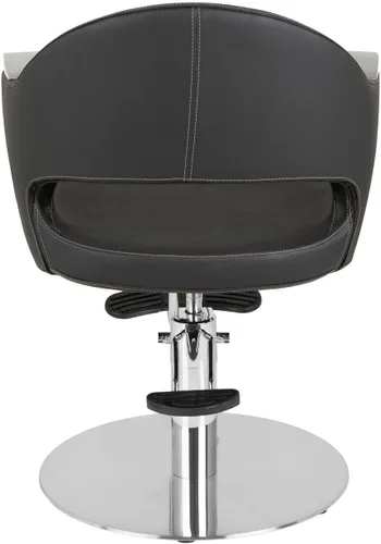 Vista 4 de Buy-Rite Luna Salon Silla de estilo Plata Base Plana Hidráulica Brazos