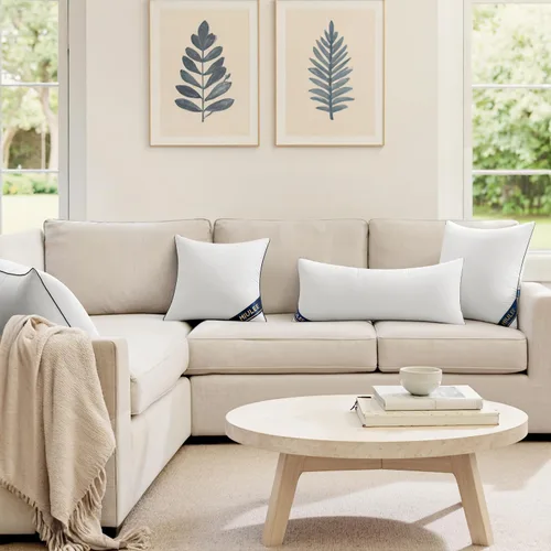 Vista 5 de MIULEE - Inserto de almohada de 14 x 36 pulgadas, almohada decorativa lumbar rellena de alternativa a plumón, inserto de relleno de almohada premium