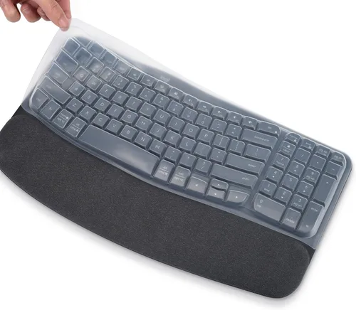 Vista 9 de Logitech Wave Keys MK670 Combo - Funda para teclado Logitech Wave Keys, funda protectora ergonómica inalámbrica para teclado, accesorios de piel