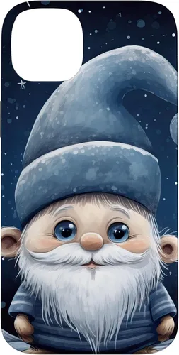 Vista 15 de iPhone 16 Funny Winter Gnome For Christmas Cute Xmas Snowflake Pattern Case