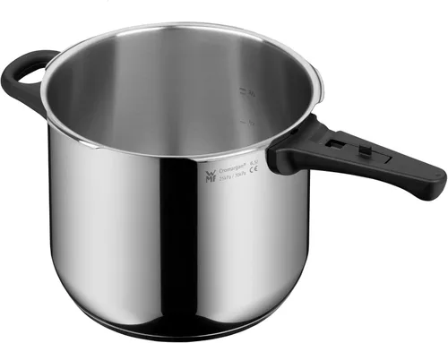 Vista 5 de WMF Perfect Rapid Cooker - Olla rápida de 8.7 in de diámetro, 6 litros y medio, con protección contra llamas, acero inoxidable Cromargan apto