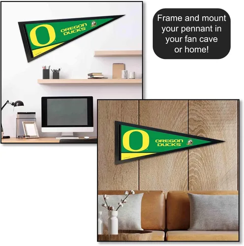 Vista 4 de College Flags & Banners Co. Oregon Pennant - Fieltro de tamaño completo