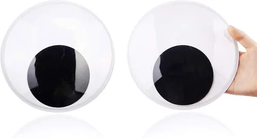 Vista 8 de DIYASY Ojos grandes de 2 pulgadas, 3 pulgadas, 4 pulgadas, con autoadhesivo, 8 piezas para decoraciones de Navidad