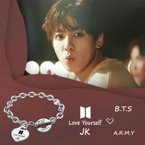Vista 5 de BOSATE Kpop Bangtan - Pulsera de bangtan para niños pulsera del ejército para amarte a ti mismo bangtan para niños regalo para amantes de Bangtan