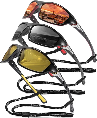 Vista 21 de Gafas de sol polarizadas para hombre, ciclismo, conducir, pesca, 100% protección UV Cycling Driving Fishing