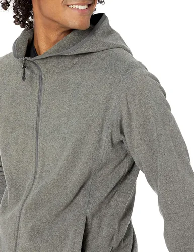 Vista 3 de Tienda Essentials Men's Long-Sleeve Hooded Full-Zip Polar Fleece Jacket