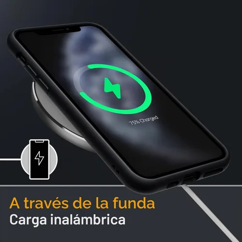 Vista 6 de JETech Funda mate para iPhone 11 Pro, color negro