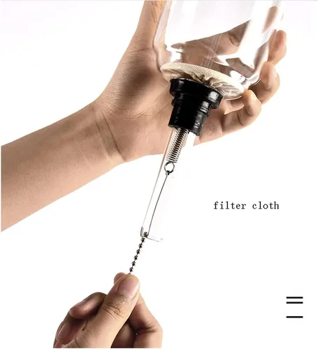 Vista 5 de JITEM Cafetera Syphon Cafetera manual retro de vidrio al vacío, percoladores de 3 tazas de vidrio de mesa de sifón para café o té