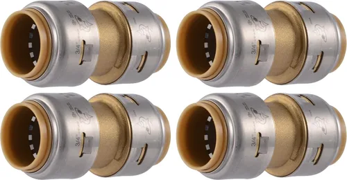 Vista 9 de SharkBite Max Acoplamiento de 1 Pulgada, Accesorio de Plomería de Latón de Conexión a Presión, Tubería PEX, Cobre, CPVC, PE-RT, HDPE, UR020A