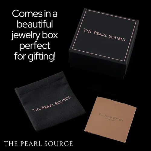 Vista 6 de The Pearl Source Collar con colgante de perlas blancas de agua dulce de 0.315 in para mujer, collar de perlas cultivadas, collar de perlas
