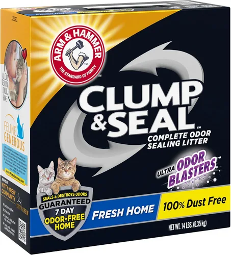 Vista 13 de ARM & HAMMER Clump & Seal - Arena para gatos, aroma fresco, 14 libras