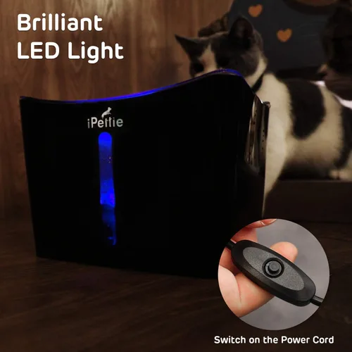 Vista 5 de iPettie Kamino - Fuente de agua para gatos, 101 onzas/3 litros, purificador de agua filtrado ultra silencioso, dispensador automático de agua