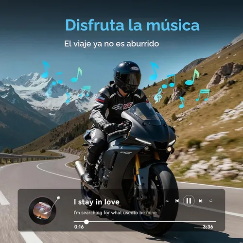 Vista 7 de vernee Altavoces Bluetooth para casco de motocicleta, 4 conductores, intercomunicador de 1.2 mi, con 2 micrófonos tipo, impermeabilidad