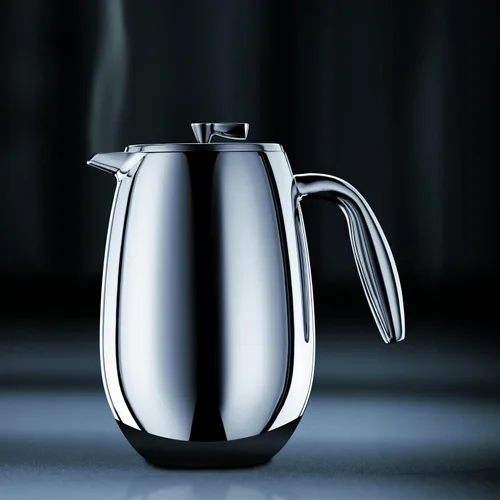 Vista 6 de Cafetera de prensa térmica Columbia para tazas de 6 oz de acero inoxidable, Plateado
