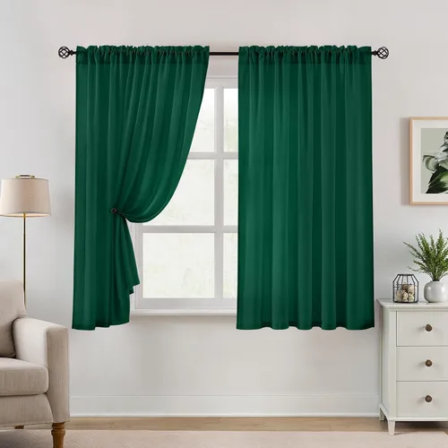 Vista 22 de HOMEIDEAS - Cortinas semitransparentes de privacidad blancas que no se transparentan, 52 x 96 pulgadas Blanco