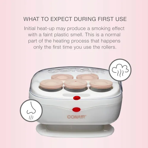 Vista 6 de Conair Rollos para volumen con calor instantáneo, Blanco