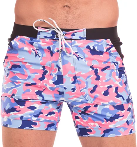 Vista 13 de Taddlee Traje de baño para hombre, trajes de baño sólidos básicos largos boxeadores Azul