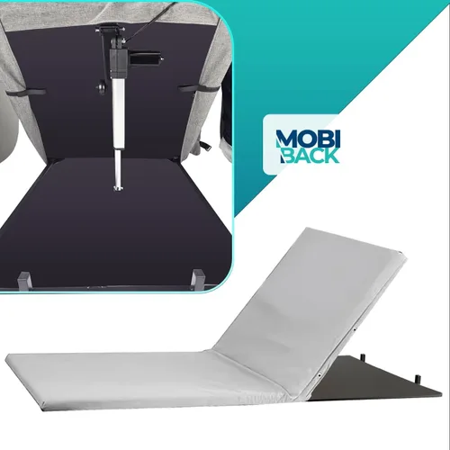 Vista 2 de Respaldo eléctrico para cama de Mobi-Back (versión de cojín de cama completa - Construcción de acero sólido)