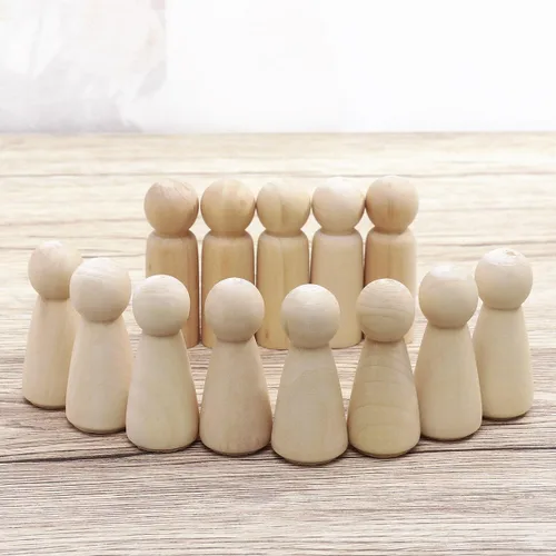 Vista 3 de ULTNICE 20PCS muñeca de madera sin terminar personas cuerpos ángeles muñecas para manualidades DIY