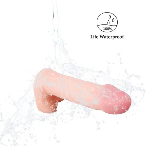 Vista 4 de Mini consolador realista de 4.3 pulgadas para principiantes, estimulación del punto G, juguete anal para mujeres, hombres y parejas