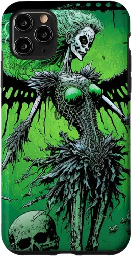 Vista 11 de Carcasa estética para iPhone 15 Fairy Grunge Fairycore esqueleto alternativo gótico
