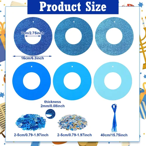 Vista 2 de Yeaqee Juego de 448 calcomanías de espuma de Hanukkah, decoraciones de corona de Januka, velas autoadhesivas con purpurina para menorás, velas