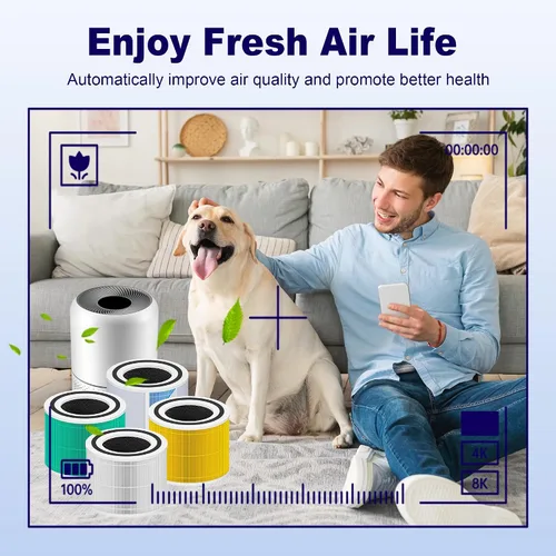Vista 6 de Filtro de repuesto Core 300 para cuidado de mascotas LEVOIT Core 300 Core 300-P Core 300S Vortex Air Purifier, carbón activado de alta eficiencia