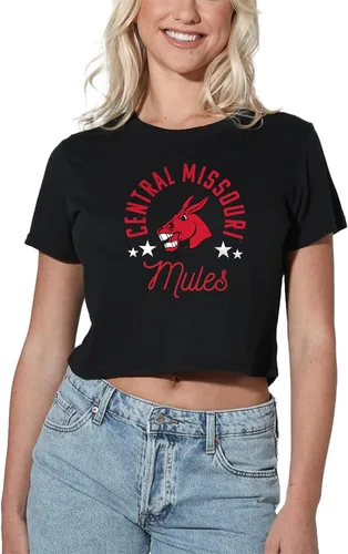 Vista 242 de Colección oficial de camisetas con diseño de mascota desgastada para mujer, color negro Grizzlies del estado de Adams