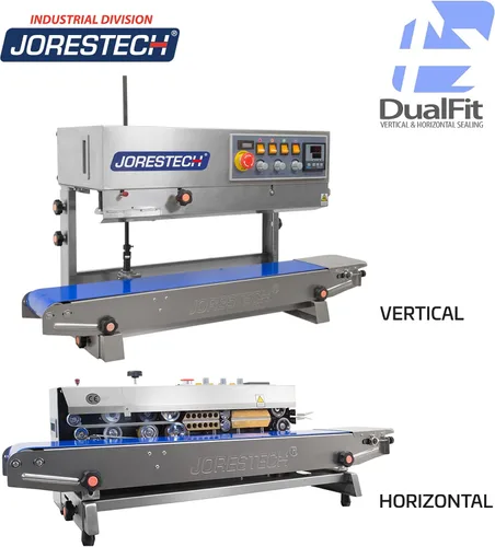 Vista 4 de JORESTECH Sellado continuo de banda de bolsas de plástico con máquina de impresora de fecha (acero inoxidable, E-CBS-800I)