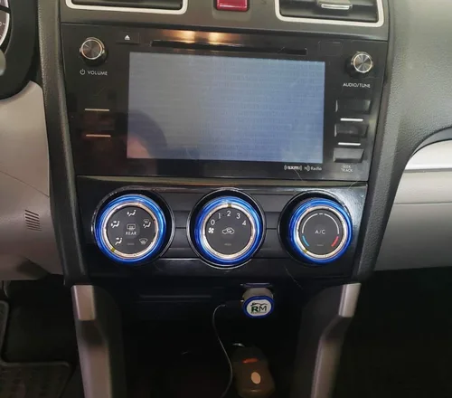 Vista 3 de 3 cubiertas iJDMTOY para ruedas de control de climatizador manual, de aluminio anodizado, Azul