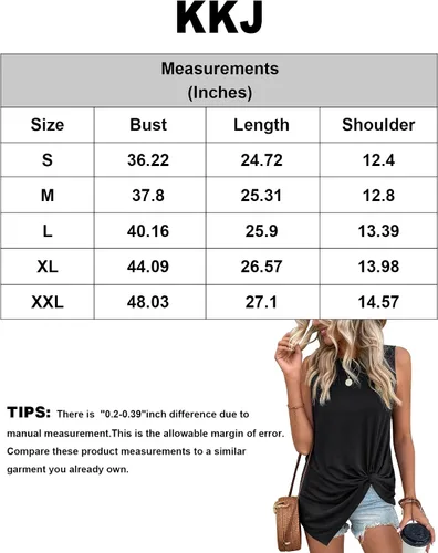 Vista 5 de KKJ Camisetas sin mangas para mujer, con dobladillo torcido, para verano, básicas, casuales, holgadas