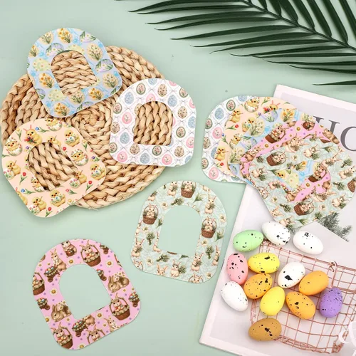 Vista 3 de 10 parches adhesivos para Omnipod 5, estilo Pascua, transpirables y sin látex, impermeables, accesorios CGM para sensor de sobreparche (5 estilos)