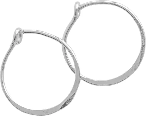 Vista 52 de Aretes de aro finos martillados, elegantes plata esterlina geométrica sólida, relleno de oro y relleno de oro rosa; para mujer por Lotus Stone