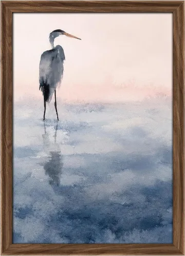 Vista 245 de MUDECOR Lienzo enmarcado prémium para pared, pinos nevados en bosque de invierno, ilustraciones modernas, arte contemporáneo, escénico, divertido