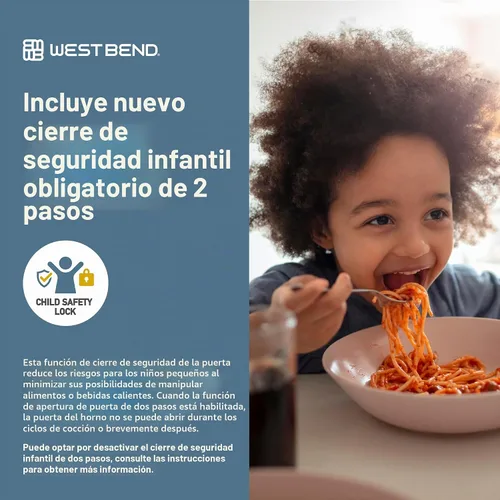 Vista 5 de West Bend Horno de convección de microondas 3 en 1 con freidora de aire de 1000 vatios con 10 niveles de potencia y 12 ajustes preestablecidos